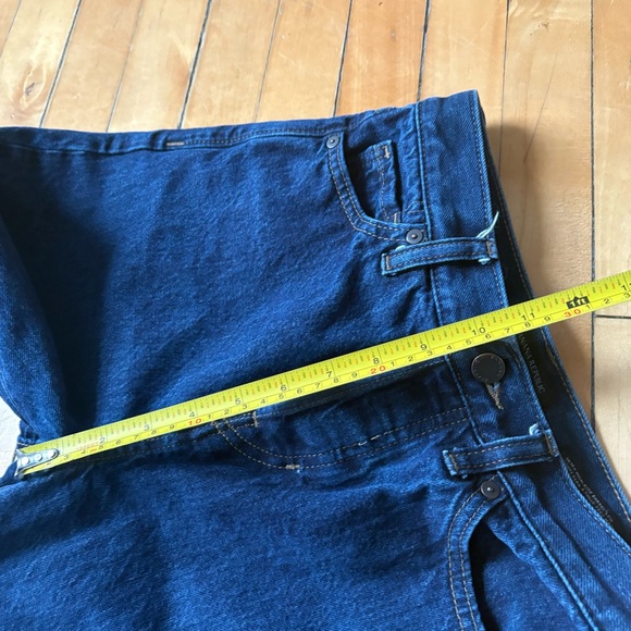 Banana Republic Sz 25 High Rise Dark Blue Wash Barrel Jeans - Picture 9 of 12